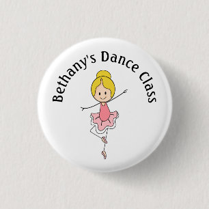 Badge Rond 2,50 Cm Cours de danse de ballerine