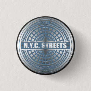 Badge Rond 2,50 Cm Couvertures de trou NYC