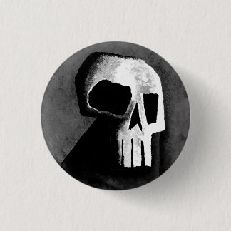 Badge Rond 2,50 Cm Crâne 15-Grey