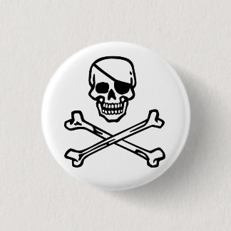 Badge Rond 2,50 Cm Crâne (blanc)
