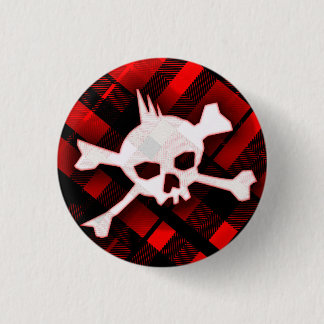 Badge Rond 2,50 Cm Crâne de pointe