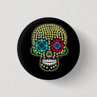 Badge Rond 2,50 Cm Crâne de W'nR'n de bouton de beaucoup de casques
