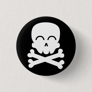Badge Rond 2,50 Cm Crâne heureux