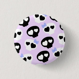 Badge Rond 2,50 Cm Crânes en pastel de Goth