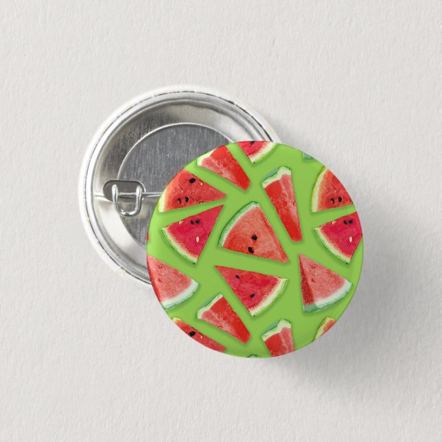 Badge Rond 2,50 Cm Création de Motif de pastèque 3 (Devant & derrière)