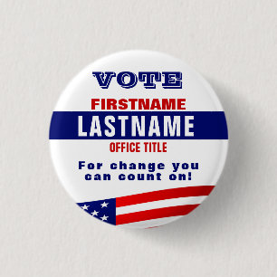 Badge Rond 2,50 Cm Créer un bouton politique personnalisé