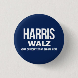 Badge Rond 2,50 Cm Créez votre propre Harris Walz 2024