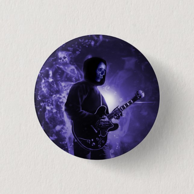 Badge Rond 2,50 Cm Crescendo de bouton d'obscurité (Devant)