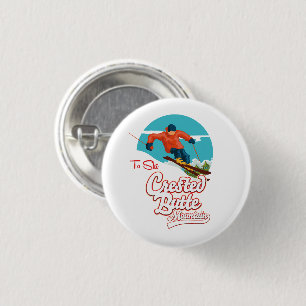 Badge Rond 2,50 Cm Crested Butte pour skier