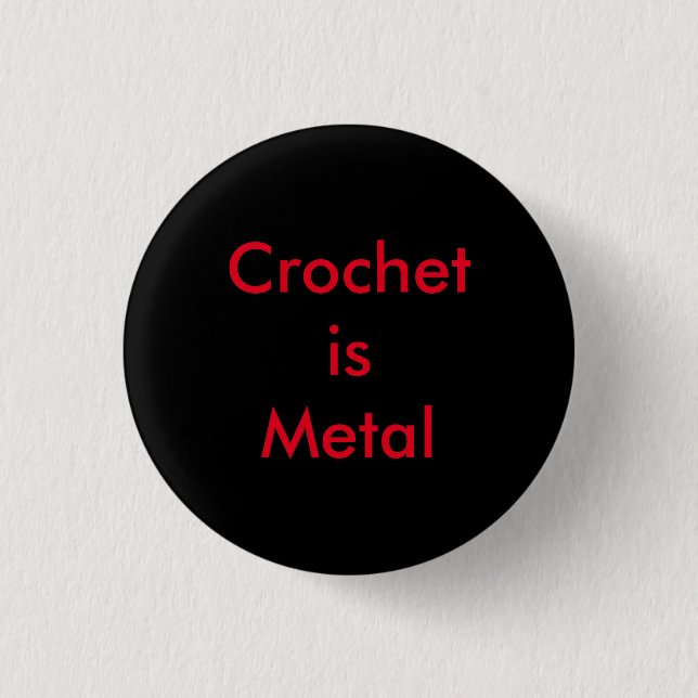 Badge Rond 2,50 Cm Crochet est métal (Devant)