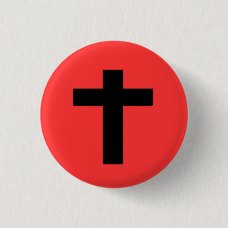 Badge Rond 2,50 Cm Croix