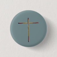 Croix chrétienne minimale bleu vert
