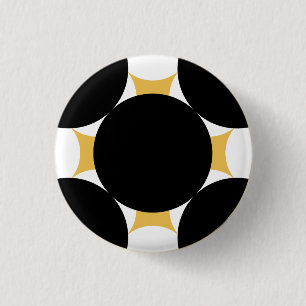 Badge Rond 2,50 Cm Croix du Cercle solide par Kenneth Yoncich
