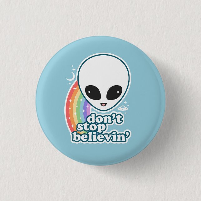 Badge Rond 2,50 Cm Croyez en aliens (Devant)
