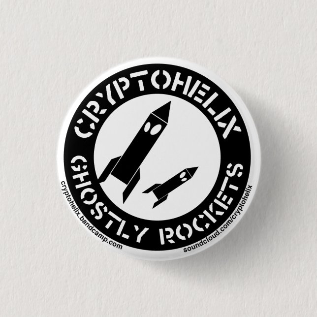Badge Rond 2,50 Cm Cryptohelix - Roquettes Ghosts (Devant)