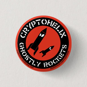 Badge Rond 2,50 Cm Cryptohelix - Roquettes Ghosts (ROUGE)
