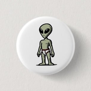 Badge Rond 2,50 Cm Culotte Alien