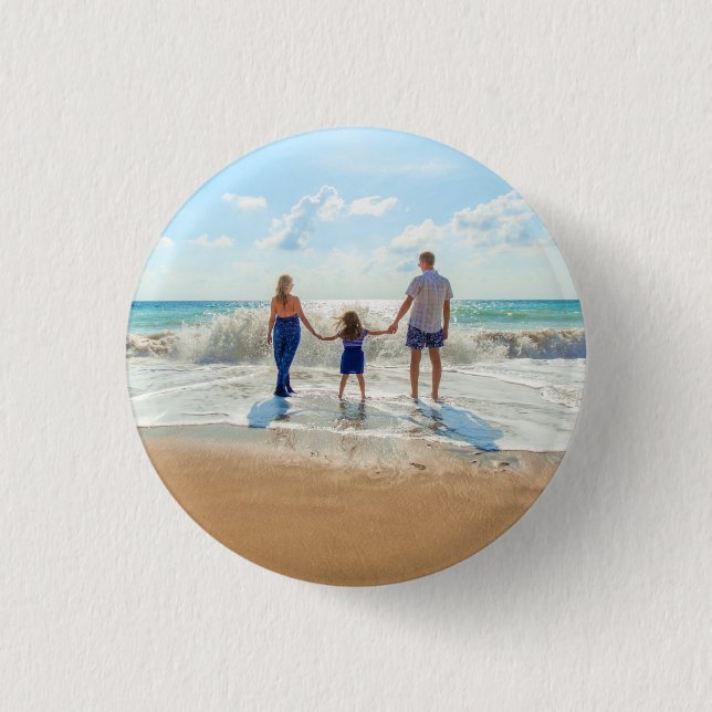 Badge Rond 2,50 Cm Custom Photo Button Your Own Design - Family (Devant)