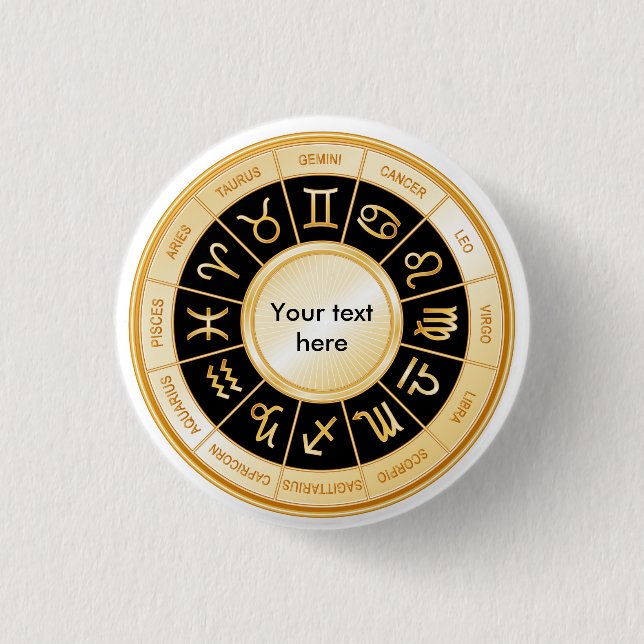 Badge Rond 2,50 Cm Customisez votre horoscope (Devant)
