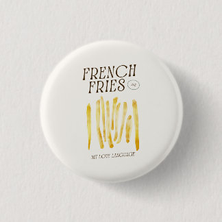 Badge Rond 2,50 Cm Cute Bouton Pin Pour Les Amateurs De Fries Françai