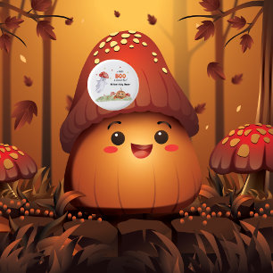Badge Rond 2,50 Cm Cute champignons fantômes Halloween Baby shower d'