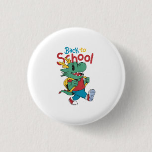 Badge Rond 2,50 Cm Cute Dragon Retour à l'art scolaire