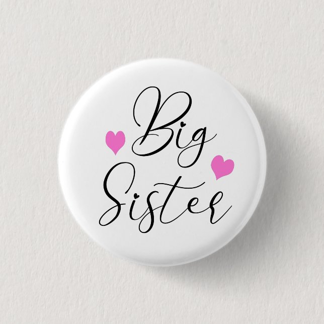 Badge Rond 2,50 Cm Cute Grande Soeur (Devant)