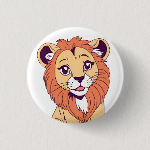 Badge Rond 2,50 Cm Cute Lion Cub