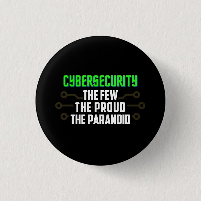 Badge Rond 2,50 Cm cybersécurité, pirate (Devant)