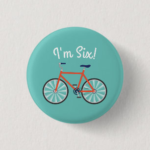 Badge Rond 2,50 Cm Cyclisme sur bicyclette pour enfants Vélo d'annive