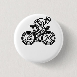 Badge Rond 2,50 Cm cycliste