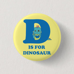 Badge Rond 2,50 Cm d est pour la crème jaune dinosaur_2
