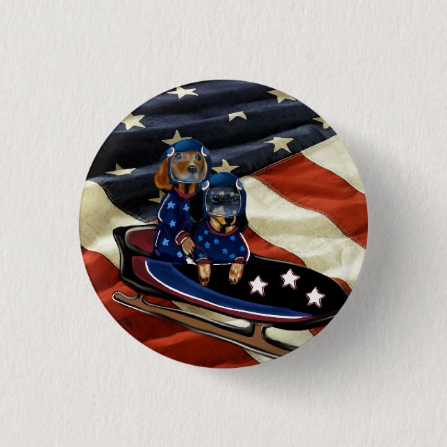 BADGE ROND 2,50 CM DACHSHUND  (Devant)