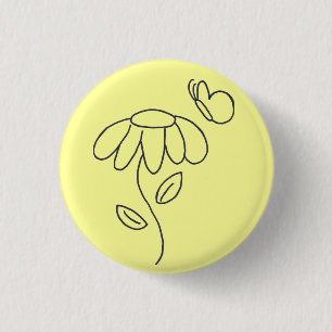 Badge Rond 2,50 Cm Daisy