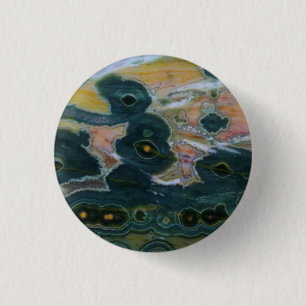 Badge Rond 2,50 Cm Dalle de Jasper Océan