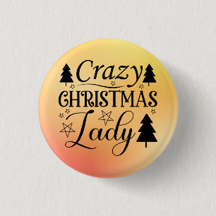 Badge Rond 2,50 Cm Dame de Noël folle-45322