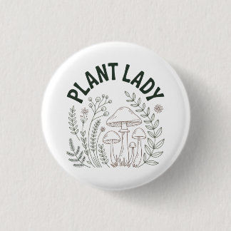 Badge Rond 2,50 Cm Dame des plantes