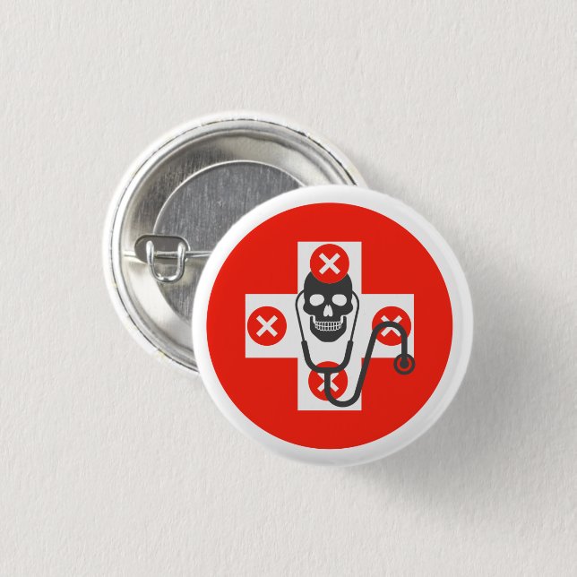 Badge Rond 2,50 Cm Danger pour la santé (Devant & derrière)
