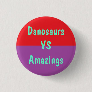 Badge Rond 2,50 Cm Danosaurs contre le bouton d'Amazings