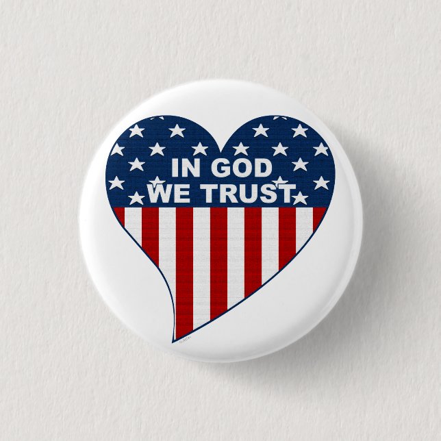 Badge Rond 2,50 Cm Dans Dieu nous faisons confiance (Devant)