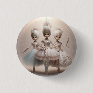 Badge Rond 2,50 Cm Danseurs arabes de la mode du ballet Casse-Noisett