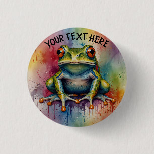 Badge Rond 2,50 Cm Découvrez la magnifique grenouille captivante