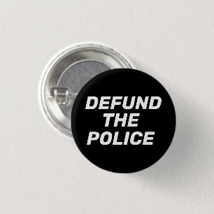 Badge Rond 2,50 Cm "Défendre la police" noir blanc