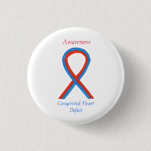 Badge Rond 2,50 Cm Déficience cardiaque congénitale Sensibilisation