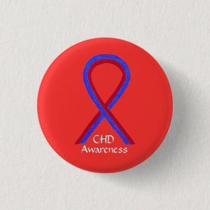Badge Rond 2,50 Cm Déficience cardiaque congénitale Sensibilisation a