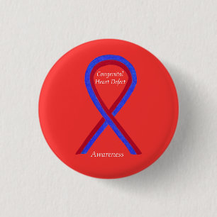 Badge Rond 2,50 Cm Déficience cardiaque congénitale Sensibilisation a