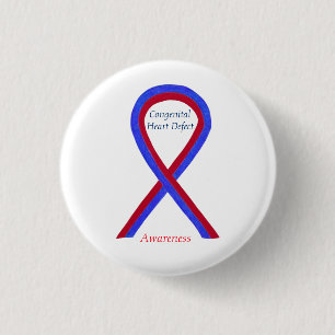 Badge Rond 2,50 Cm Déficience cardiaque congénitale Sensibilisation a
