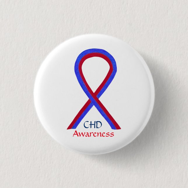 Badge Rond 2,50 Cm Déficience cardiaque congénitale Sensibilisation a (Devant)