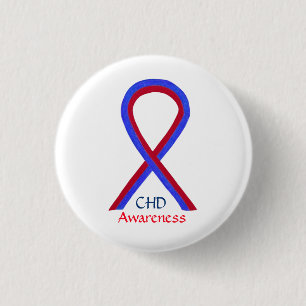 Badge Rond 2,50 Cm Déficience cardiaque congénitale Sensibilisation a