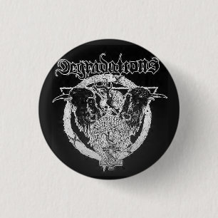 Badge Rond 2,50 Cm Dégradation-Petit bouton d'épouvantails
